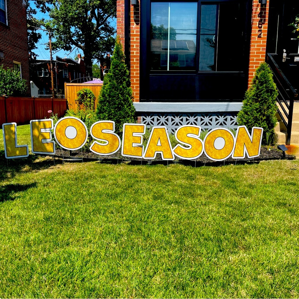 “LEO SEASON” Corrugated Yard Sign -